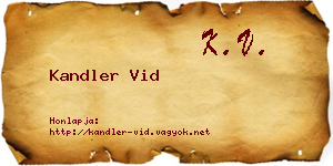 Kandler Vid névjegykártya