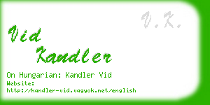 vid kandler business card